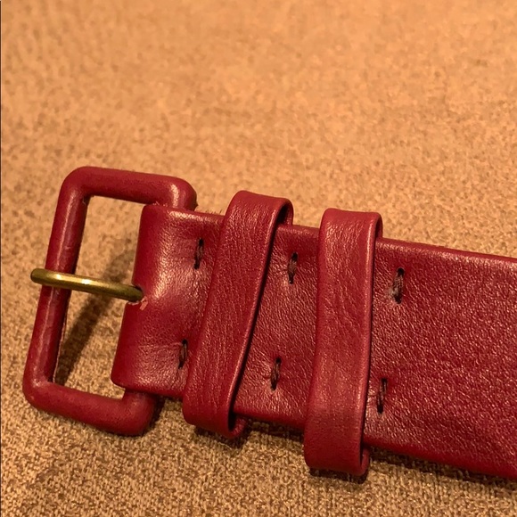 Lands' End hot pink large (33-36) leather belt - Picture 5 of 6